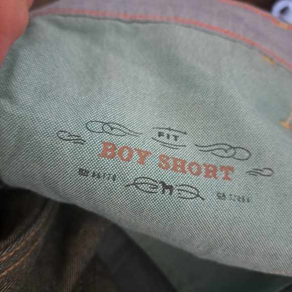 Anthropologie Holding Horses Jean Shorts denim Boy Short dark cotton blend 29 - Picture 7 of 9